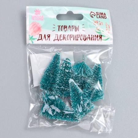 Decor for creativity "Christmas tree", in the set of 6 pcs., Size 1 pc. - 3.5 × 2 × 2 cm-3
