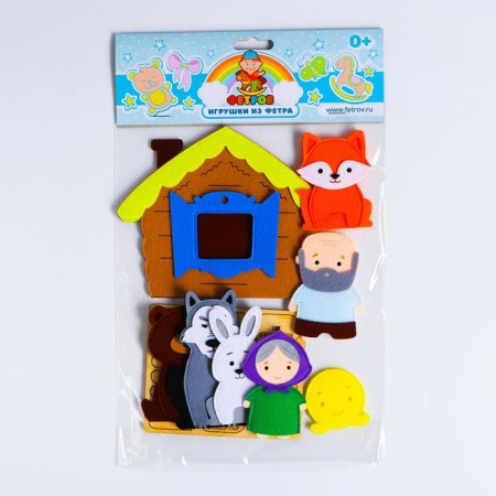 Finger Theater "Kolobok" (heroes+house)-4