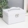 Casket to the leatherette to decorations the chest "Smoothness. Matte white" 11x18x13.7 cm