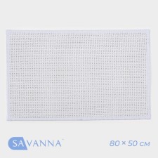 Savanna bath rug, polyester, 80 × 50 cm, milk color