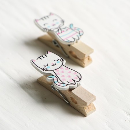 Set of decorative clothespins "cats" set of 10 pcs.-2