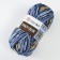 Yarn "Crazy Color" 25% wool, 75% acrylic 260m/100g (182 syn-blue-brown-bun)