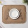Serving napkin on the table of the share of Coffee, 40 × 30 cm, beige color
