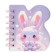 Notebook Gift Book on the comb 80l, line, color block, PVC Bunny PVC cover (10x10.5cm) 10539