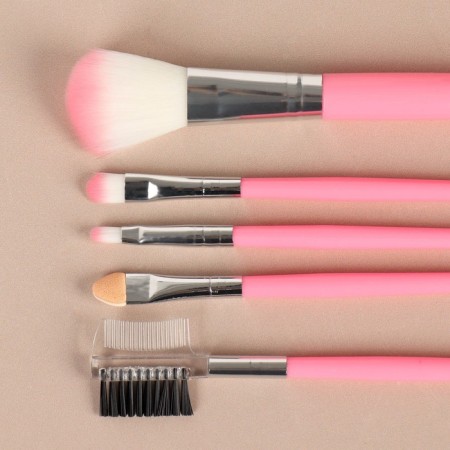 Set of makeup brushes "Tenderness", 5 objects, pink color-3