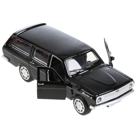 Metal machine "GAZ-2402 Volga", 12 cm, doors, luggage, black color open-8
