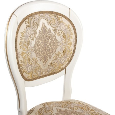 Wooden chair Adriano Buke/Fabric, milk/beige 50x54x96 cm-5