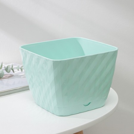 Pot for flowers with the pallet "Classic", 2 l, mint color-1