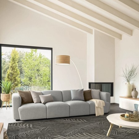 Rectangular carpet Merinos Kair, size 200x290 cm, Gray color-2