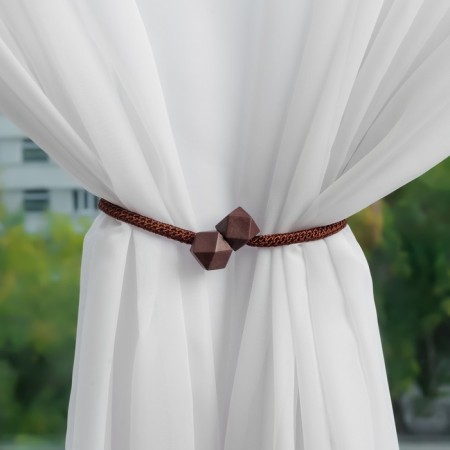 Picked up for curtains "pebbles", d = 3 × 51 cm, dark brown color-3