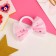Hair elastic band Bant "Alyonushka" Strazinka, 6.5 cm, pink-white