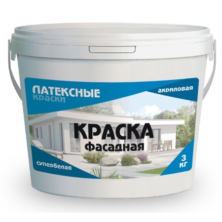 Fleer paint for internal and outdoor works "Latex paints", 3 kg, super -by