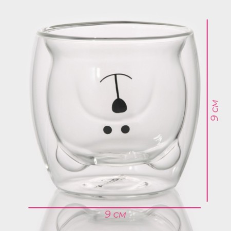 A glass glass on a wooden stand “Up the bottom”, 250 ml, 9 × 9 cm-2