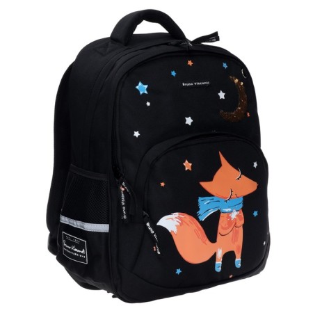 School backpack Bruno VisConti "Magic Fox", 40 x 30 x 19 cm, ergonomic back, pencil case as a gift-1