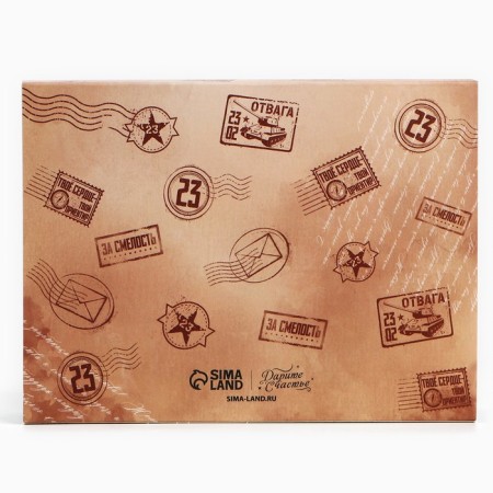 Box for sweets "February 23", mail, 20 x 15 x 5 cm-4