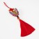 Suspension Textile "Butterfly" red 2x6.5x27 cm