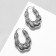 Earrings Metal "embossed" braid, silver color
