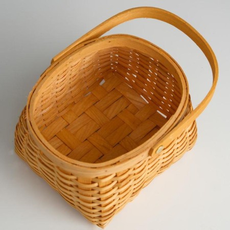 Wicker basket, sequoia, 17.5x15x11.5/23.5 cm, honey-1