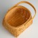Wicker basket, sequoia, 17.5x15x11.5/23.5 cm, honey