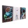 Carty clock, wall-mounted modular "here is the magic", triptych, silent, 30x40 cm