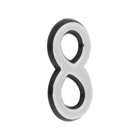 Door digit "8" tundra, plastic, chromium color, 1 pc.-1