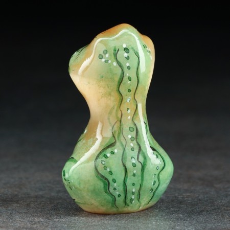 Souvenir "Frog is curious", 6 x 4.5 cm, selenite-2