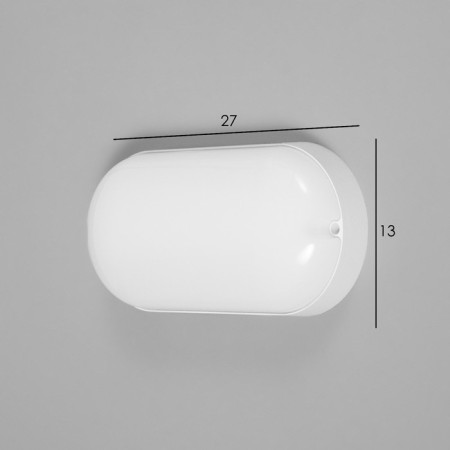Oval lamp LED 20W IP65 white 6.8x13.5x27 cm-3
