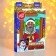 Stained Mini-Cartin "New Year! Santa Claus with a gift "