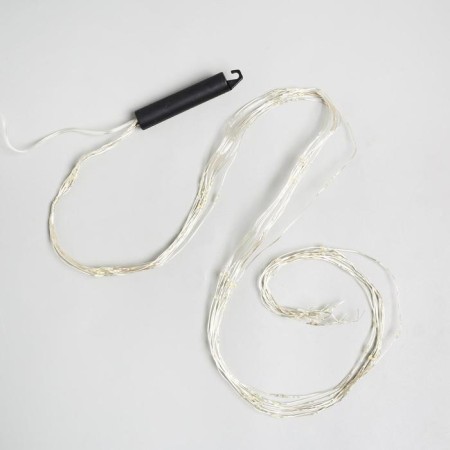 Girlynda "Horse tail" 10 threads 1 m, IP20, silver thread, 100 LED, warm white glow, 2 modes, AAH3-5