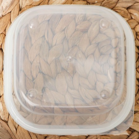 Container of food shares, 700 ml, 12.5 × 12.5 × 6.5 cm, square, transparent-3