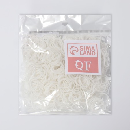 Hair silicone gum, set, d = 1.3 cm, 50 g, white color-3