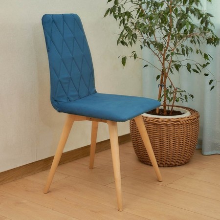 Dining stool Polini Home Rio SD, blue-natural color-7