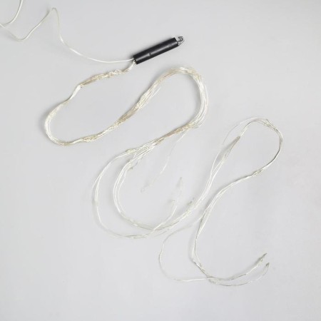 Garland "dreadlocks" 1.5 m, IP20, silver thread, 125 LED, white glow, 12 V-7