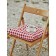 Pillow on the chair of the check, size 40x40 cm, red color