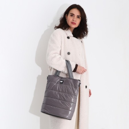 Luggage bag, external pocket, long belt, gray color-7