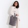 Luggage bag, external pocket, long belt, gray color