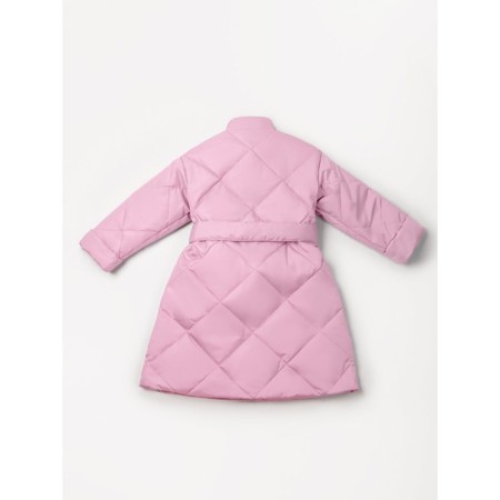 Пальто стёганое для девочек AmaroBaby TRENDY, рост 116-122 см, цвет розовый-20