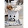 Basket Winness Textile shares "Panda", 30 × 30 × 30 cm, white color