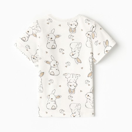 Children's T -shirt, milk/hares color, height 86-3