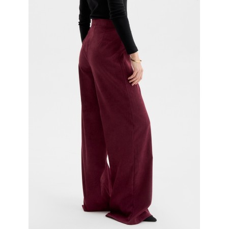 Female Palazzo trousers, minku, burgundy color, size 48-3
