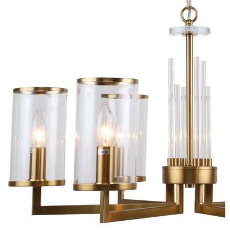 Suspended chandelier VASE 6X14 40W, size 65.5x65.5x50-85 cm, bronze color-2