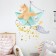 Sticker Plastic Interior color "Alpaca in a paper boat" 30x60 cm set 2 sheets