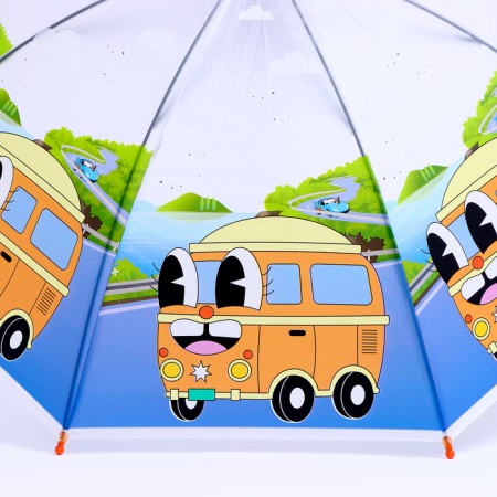 Children's umbrella P/Aut with whistle "Bus" d = 84 cm, 8 spokes, 65 × 7 × 6 cm-3