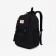 A backpack with a zipper, 4 outer pockets, black color