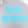 The workpiece of Foamiran "Flower Curly" 10x9.5 cm set 5 pcs. Directly blue