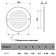 Ventilation ERA 10 RKS, D = 100 mm, round, with a grid, inexplicable