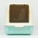 The toilet is closed with a folding top of 36 x 51 x 34 cm, blue