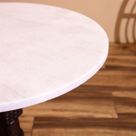 Coffee table 41x41x56 cm, aluminum/marble-3