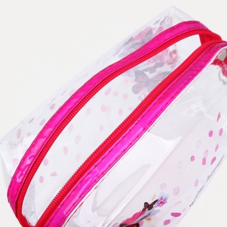 Lightning cosmetic bag, raspberry color-2