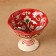 Candy of Rishtan ceramics "Flowers", red 12 cm,